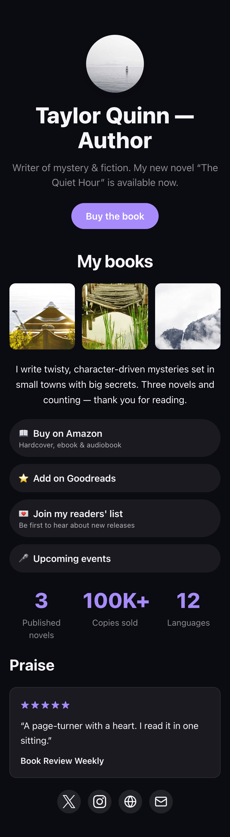 Author example site