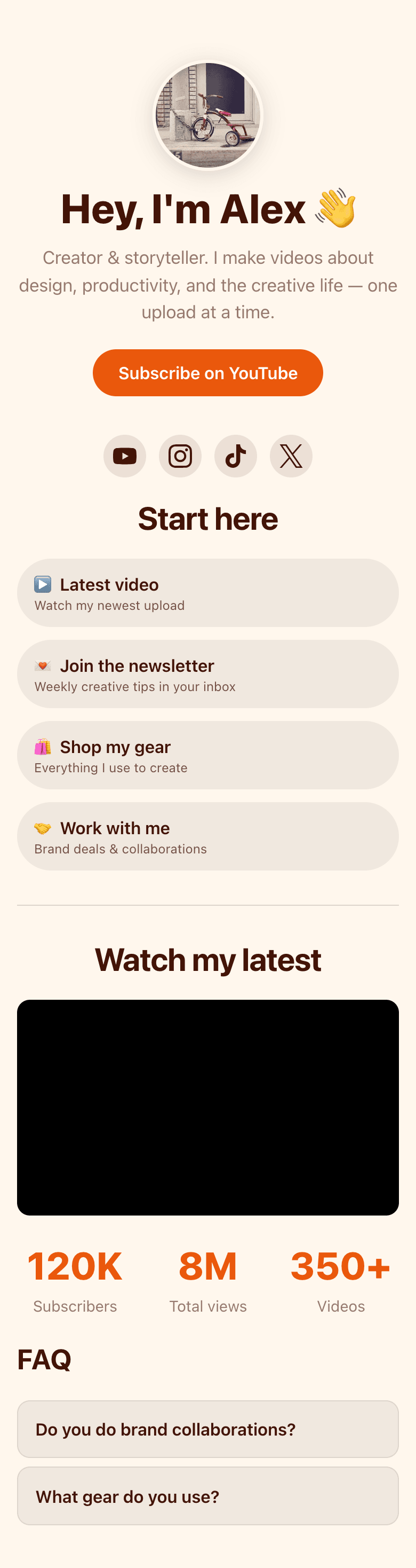 Creator example site