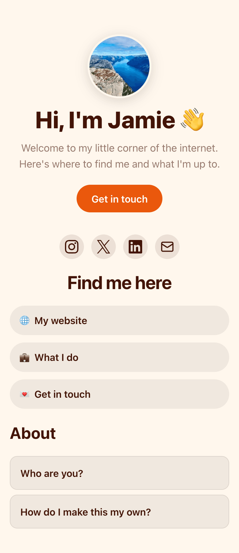 Personal example site