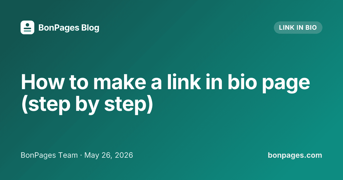 How to make a link in bio page (step by step)