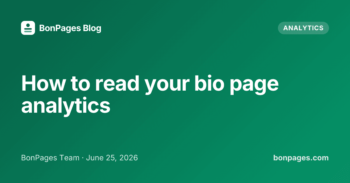 How to read your bio page analytics