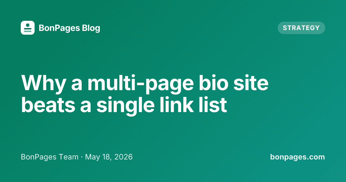 Why a multi-page bio site beats a single link list