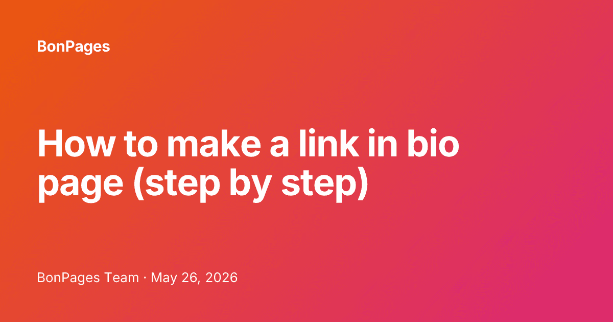 How to make a link in bio page (step by step)