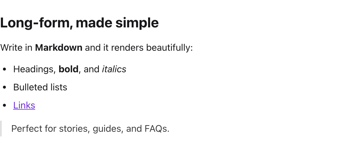 Markdown block preview